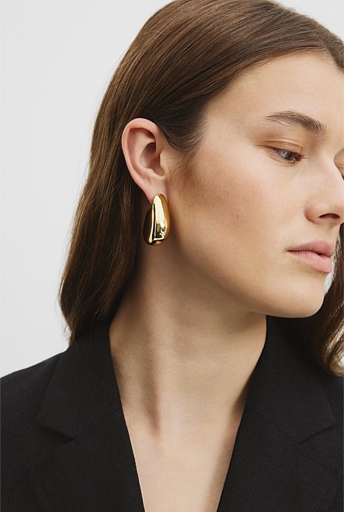 Gold Large Bubble Hoop Earring Earrings Country Road