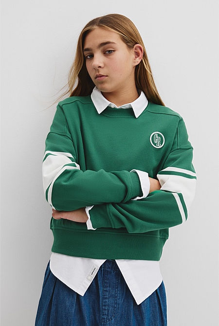 Teen Australian Cotton Varsity Sweat