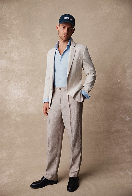 Linen Twill Textured Pant