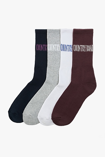 Australian Cotton Blend Heritage Sock Pack of 4