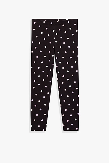 Organically Grown Cotton Blend Spot Legging