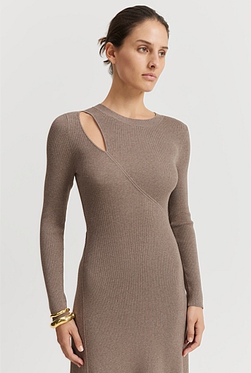 Asymmetric Knit Dress