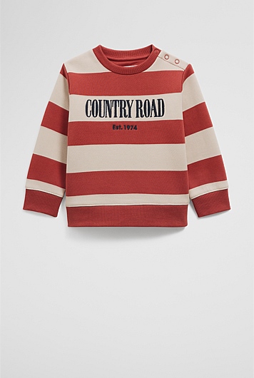 Verified Australian Cotton Heritage Stripe Sweat