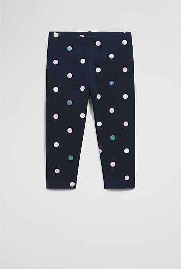 Organically Grown Cotton Blend Spot Legging