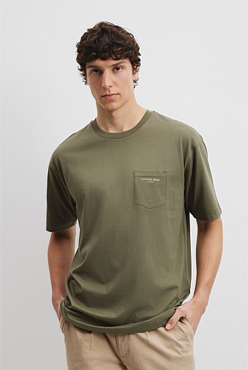 Australian Cotton Oversized Pocket T-Shirt