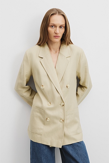 Organically Grown Linen Relaxed Blazer