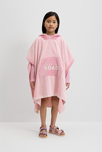 Verified Australian Cotton Stripe Logo Poncho