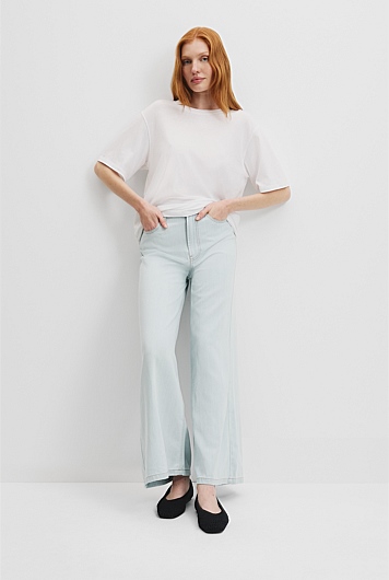 Soft Denim Wide Leg Jean