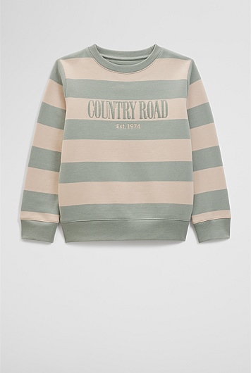 Verified Australian Cotton Heritage Stripe Sweat