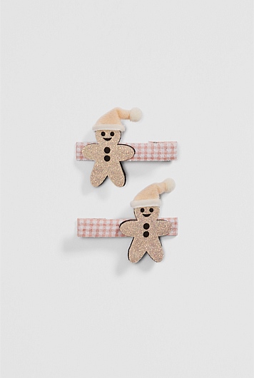 Gingerbread Clip Pack of 2