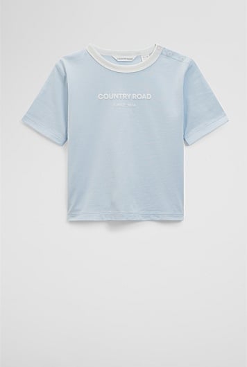 Australian Cotton Contrast Logo T-Shirt