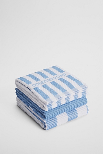 CR Stripe Verified Australian Cotton Tea Towel Pack of 3