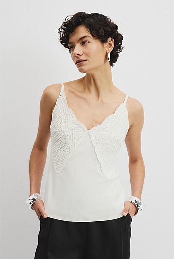 Crochet Trim Cami Top