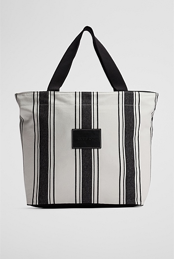 Australian Cotton Patch Logo Stripe Shopper