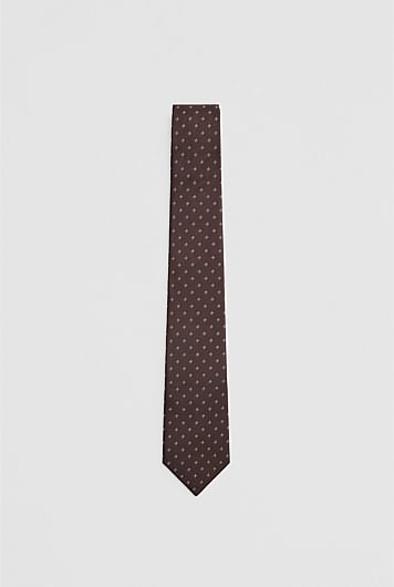 Silk Jacquard Herringbone Tie