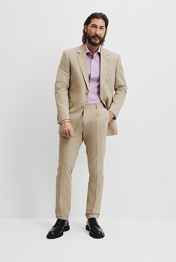 Tailored Fit Cotton Blend Stretch Shirt