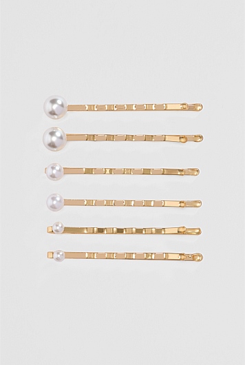 Pearl Hair Pin Pack of 6