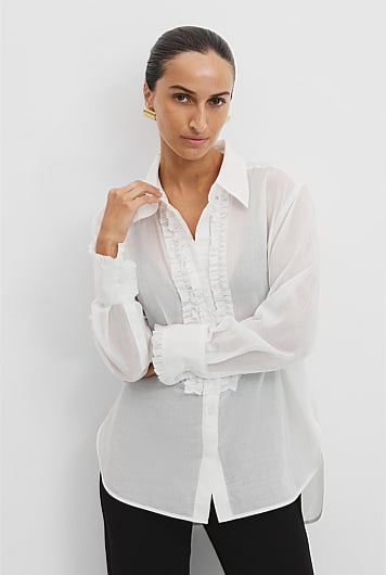 Ruffle Organza Shirt