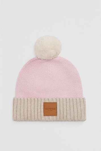 Organically Grown Cotton Blend Patch Logo Beanie