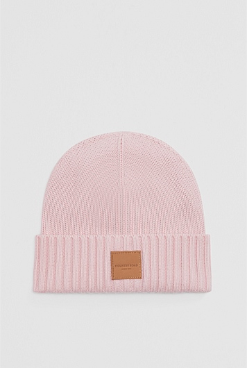 Organically Grown Cotton Blend Patch Logo Beanie