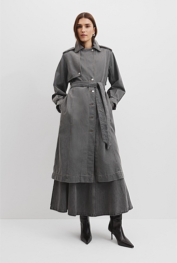 Denim Trench Coat