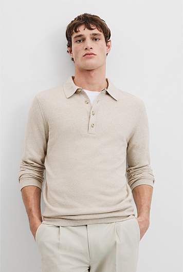Organically Grown Cotton Wool Knit Polo