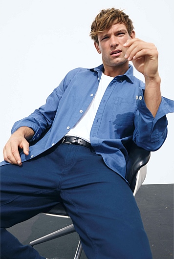 Regular Fit Australian Good Earth Cotton Oxford Shirt