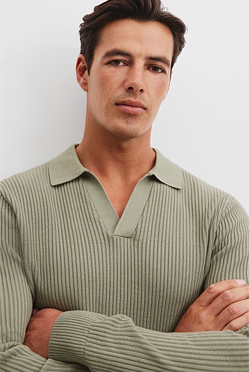 Ribbed Australian Cotton Polo