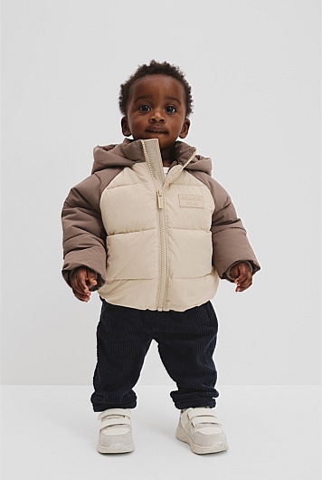 Recycled Nylon Logo Puffer Jacket