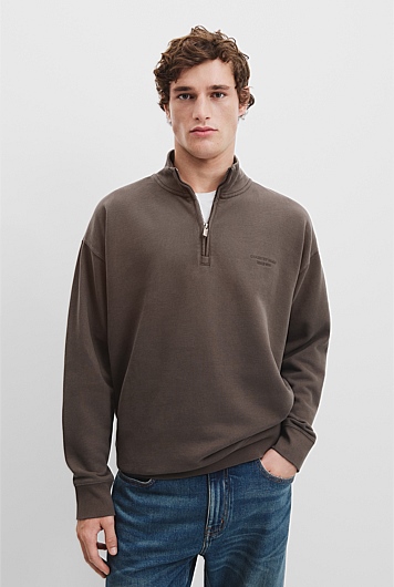 Oversized Half Zip Sweat