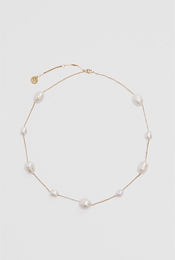 Fresh Water Pearl Chain Necklace