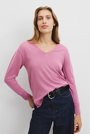 Verified Australian Merino Wool V-Neck Knit