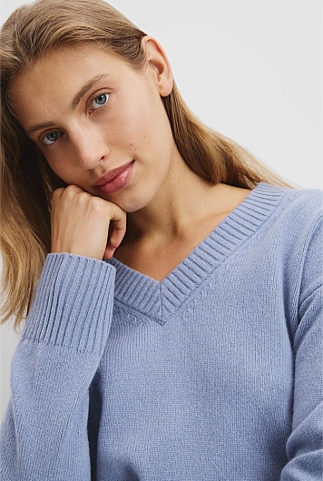 Verified Australian Merino Wool V-Neck Knit