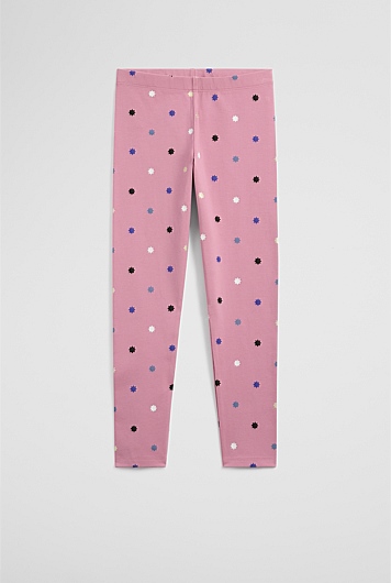 Organically Grown Cotton Blend Star Legging