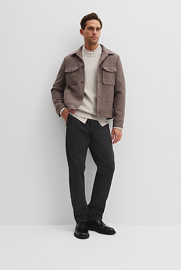 Textured Button Through Jacket