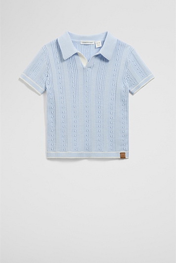 Organically Grown Cotton Knit Polo