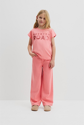 Organically Grown Cotton Sequin Logo T-Shirt