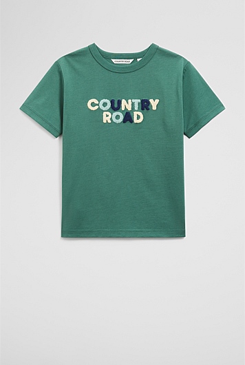 Organically Grown Cotton Boucle Logo T-Shirt
