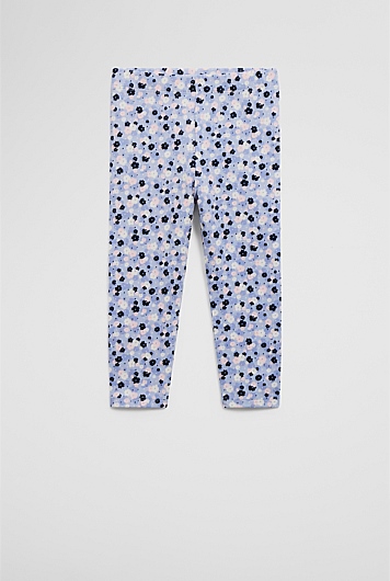 Organically Grown Cotton Blend Ditsy Legging