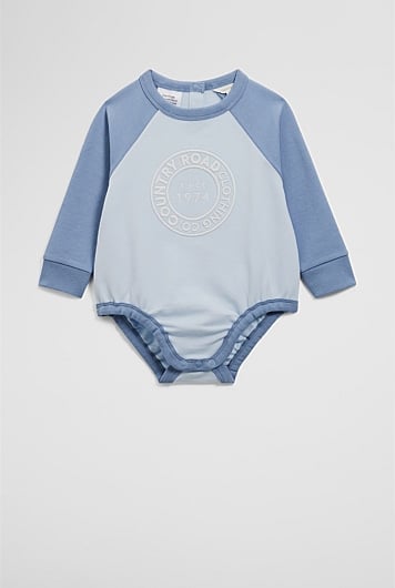 Organically Grown Circle Logo Sweat Bodysuit
