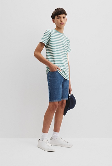 Teen Recycled Cotton Blend Stripe T-Shirt