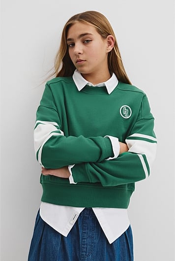 Teen Australian Cotton Varsity Sweat
