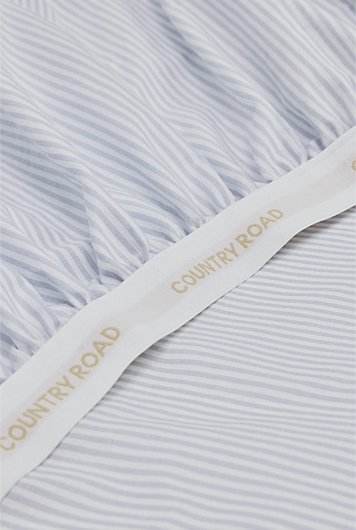 Brae Australian Cotton Stripe Queen Fitted Sheet