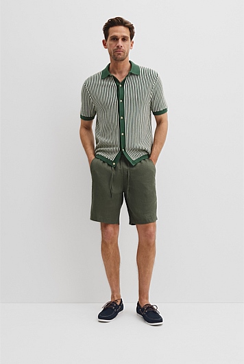 Organically Grown Linen Drawcord Short