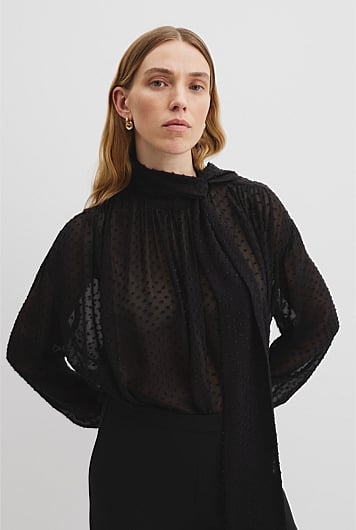 Silk Spot Blouse