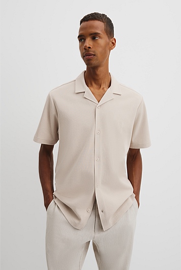Short Sleeve Australian Cotton Textured Shirt