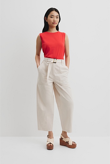 Australian Cotton Relaxed Crew Tank