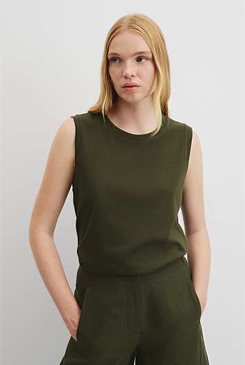 Australian Cotton Relaxed Crew Tank