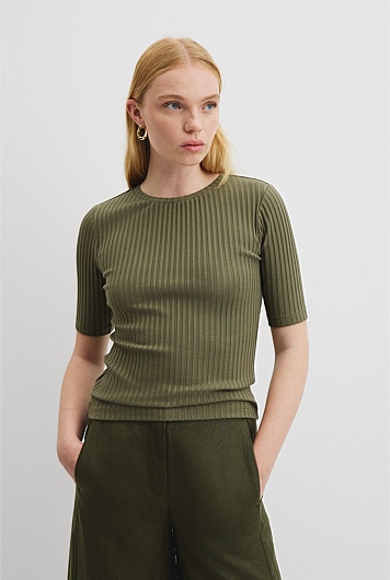 Short Sleeve Rib T-Shirt