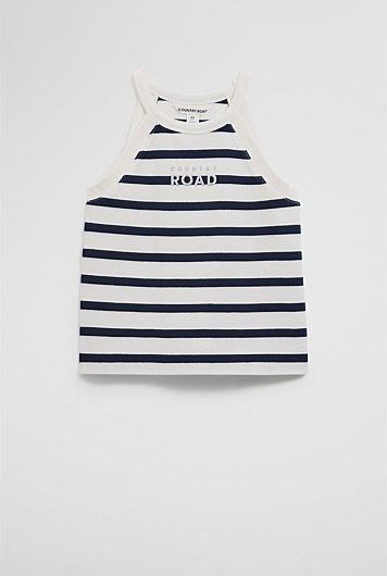 Organically Grown Cotton Logo Halter Tank